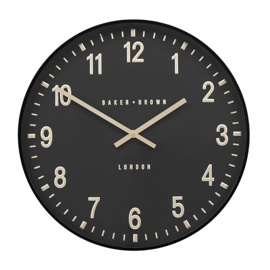 Baker + Brown Cambridge Wall Clock | Black