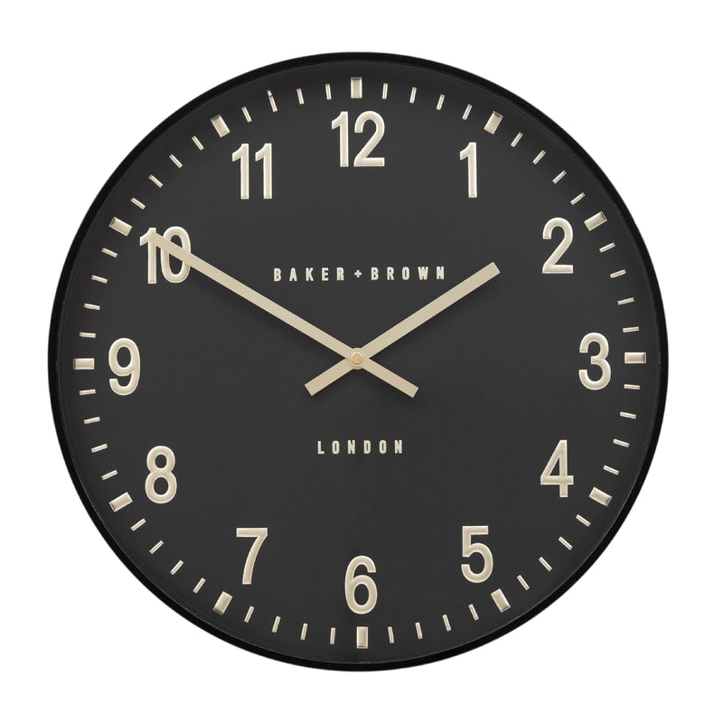 Baker + Brown Cambridge Wall Clock | Black