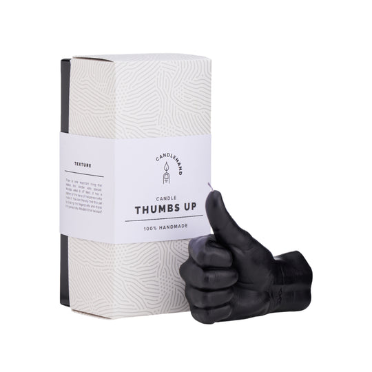 'Thumbs Up' Candle | Black