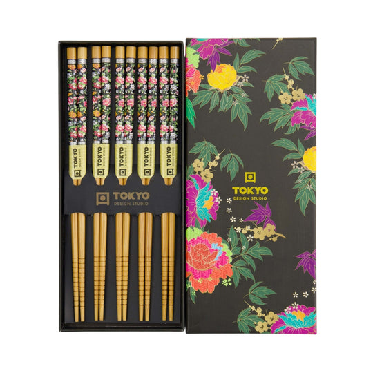 Floral Chopstick Set | Multicolour | 5 Piece
