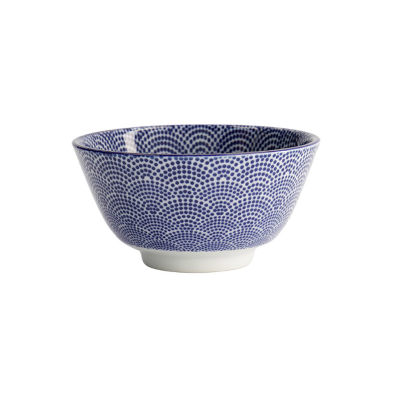Nippon Dots Rice Bowl | Blue & White | 12cm