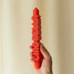 'Ciao Bella' Taper Candle | Orange