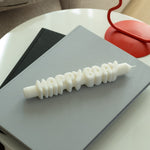 'Happy Bday' Taper Candle | White