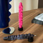 Sweet Talk Taper Candles | Black/Pink | Set of 2