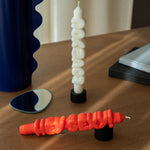 Sweet Talk Taper Candles | Orange/White | Set of 2
