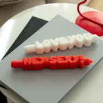 Sweet Talk Taper Candles | Orange/White | Set of 2