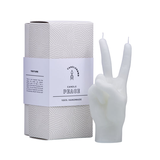 'Peace' Candle | White