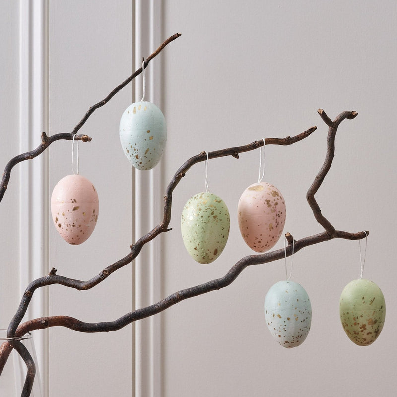 Decorative Hanging Easter Eggs | Set of 6