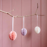 Decorative Hanging Paper Easter Eggs | Purple | Set of 4