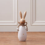 Decorative Wooden Easter Bunny with Bow