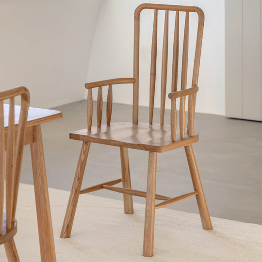 Wycombe Nordic Carver Dining Chairs | Natural | Set of 2