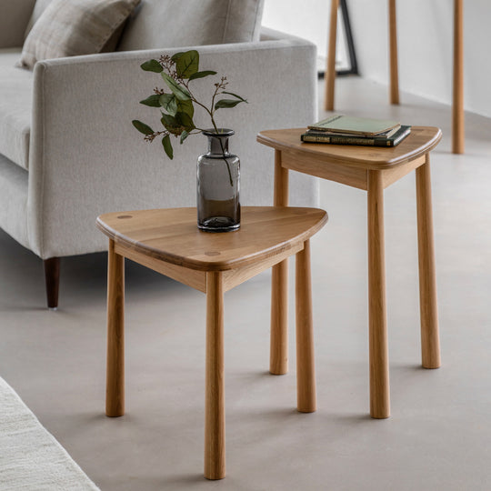 Wycombe Nordic Nesting Side Tables | Natural | Set of 2