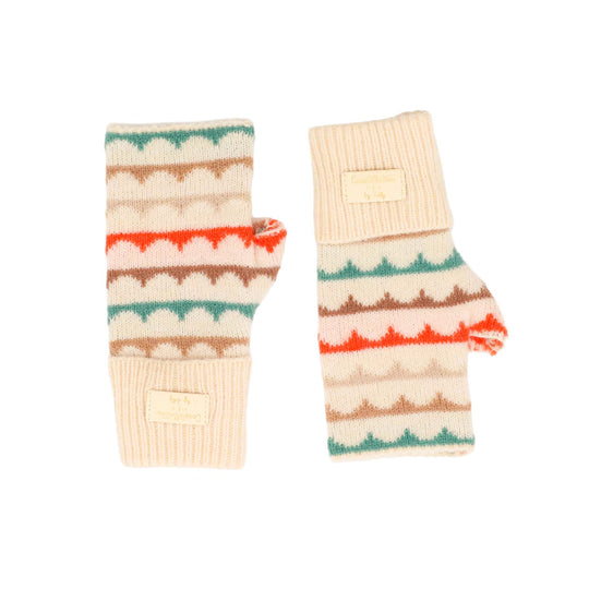 Women's Constellation Fingerless Gloves | Cream Waves