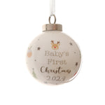 'Baby's First Christmas 2024' Christmas Tree Bauble | Ceramic