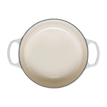 Round Cast Iron Casserole Dish | Meringue | 24cm