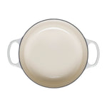 Round Cast Iron Casserole Dish | Meringue | 24cm