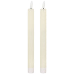 Luxe Collection Natural Glow S/ 2 Ivory LED Dinner Candles 