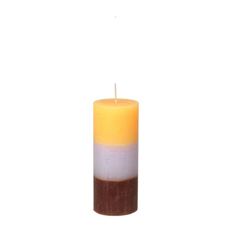 Pillar Candle | Rainbow | Peach Lavender