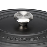 Oval Cast Iron Casserole Dish | Satin Black | 29cm