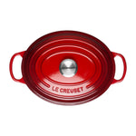 Oval Cast Iron Casserole Dish | Cerise | 29cm