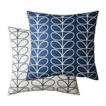 Linear Stem Feather Cushion | Whale Blue