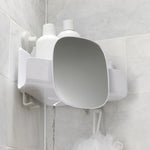 Corner Shower Caddy with Removable Mirror | EasyStore