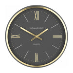 Hampton Wall Clock | Charcoal & Gold | 10''