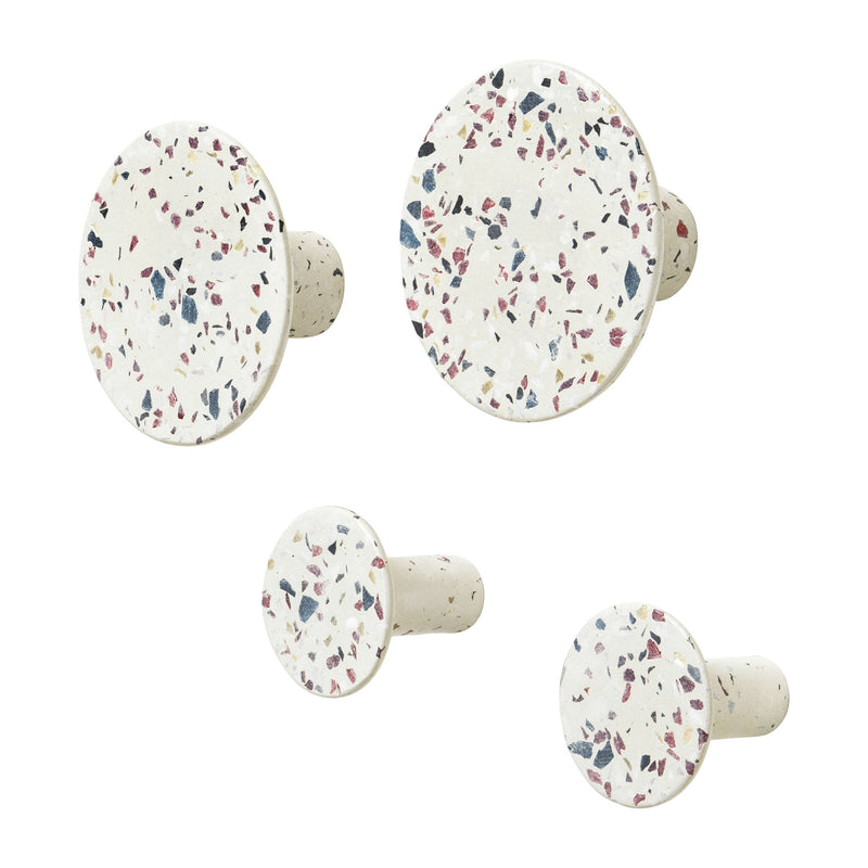 Ponto Wall Hook Set | Multicolour Terrazzo | 4 Piece