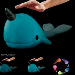 Colour Changing Night Light | Sky Blue Narwhal | Medium
