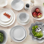 Floret | Small Serving Bowl Set | Dove Grey | 2-Piece