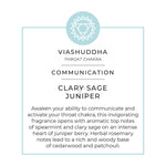 Clary Sage & Juniper Scented Candle | Communication | Energies Collection