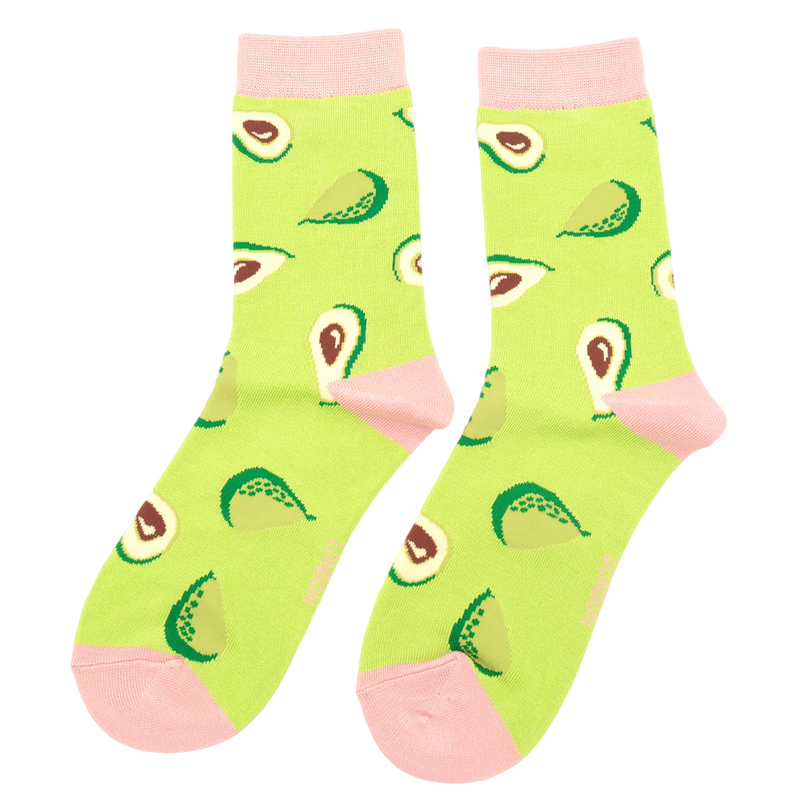 Avocado Socks | Bamboo | Light Green & Peach