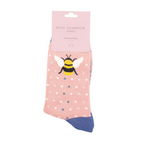 Bumble Bee Socks | Bamboo | Dusky Pink & Blue