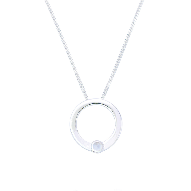 Bea Moonstone Pendant Necklace | Sterling Silver
