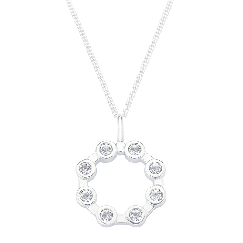 Open Circle Pendant & Chain | Kendall | Sterling Silver
