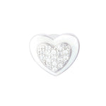 Rai CZ Heart Stud Earrings | Sterling Silver