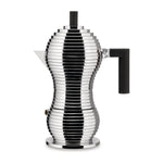 Pulcina Black and Silver Coffee Maker | 6 Cup