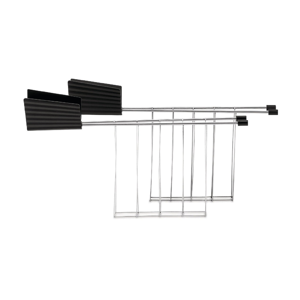 Toaster Racking System Buy Alessi Set of 2 Black Plissé Toaster Racks | About Living