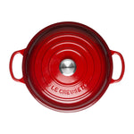 Shallow Cast Iron Casserole Dish | Cerise | 30cm
