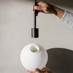 TR Bulb Ceiling Pendant | Matt Black Opal