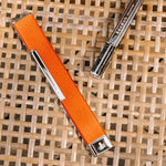 Grain Leather Candle Lighter | Orange