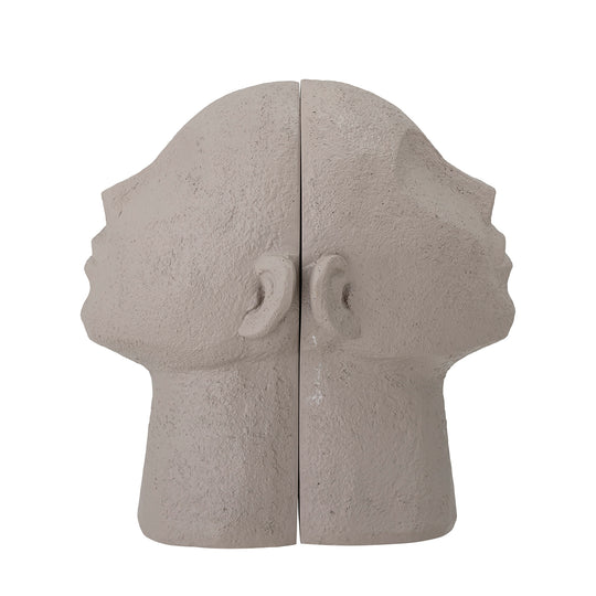 Baldur Split Head Bookends | Grey
