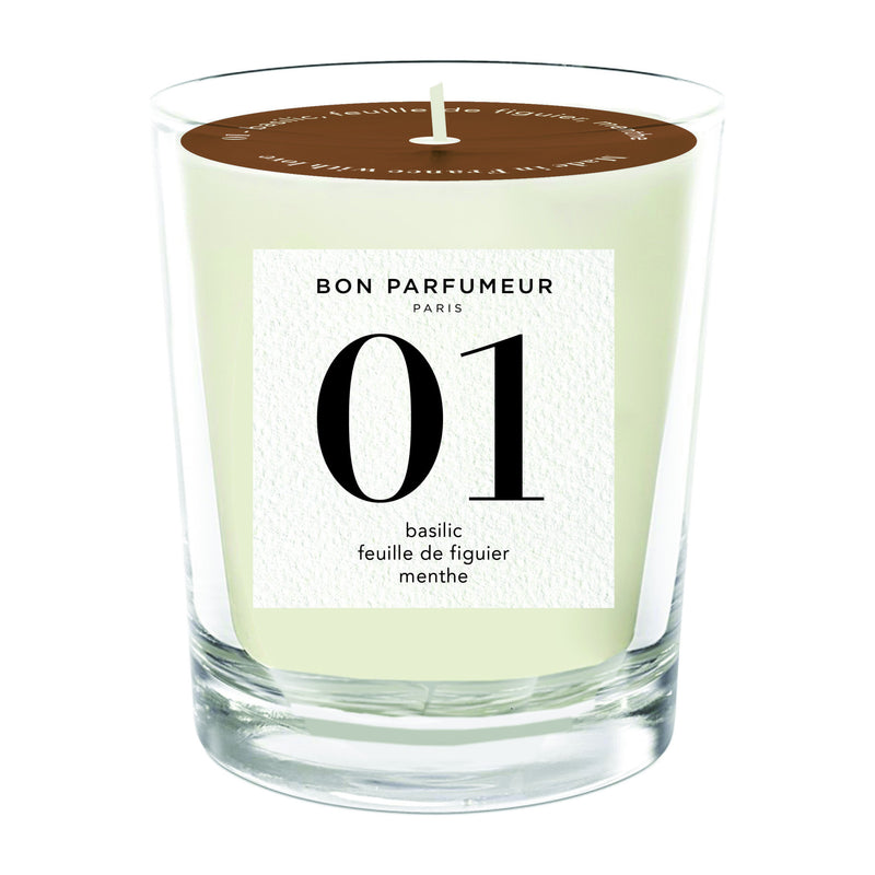 01 Scented Candle | Basil, Fig Leaves & Mint | 180g