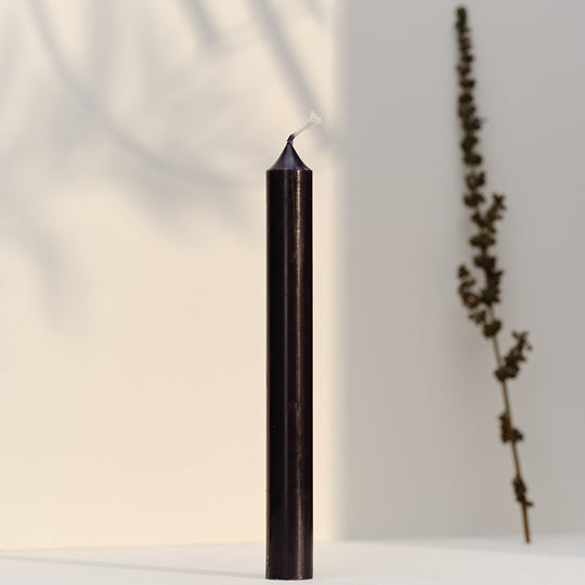 Straight Dinner Candle | Black | 22cm