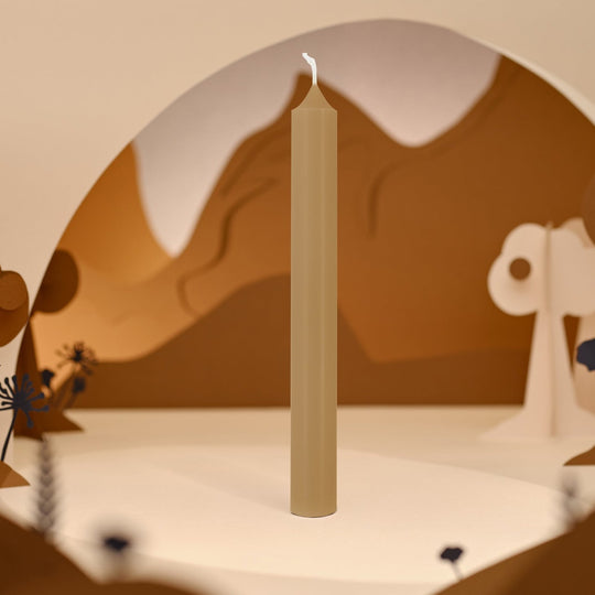 Straight Dinner Candle | Chestnut | 22cm