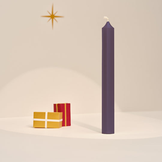 Straight Dinner Candle | Plum | 22cm