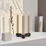 Straight Dinner Candle | Taupe | 20cm