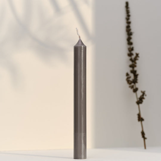 Straight Dinner Candle | Timeless Grey | 22cm