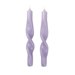 Twisted Candles | Orchid Light Purple | Set of 2