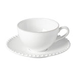 Pearl White Teacup & Saucer | 0.25L